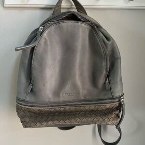 Liebeskind Gray Leather Backpack